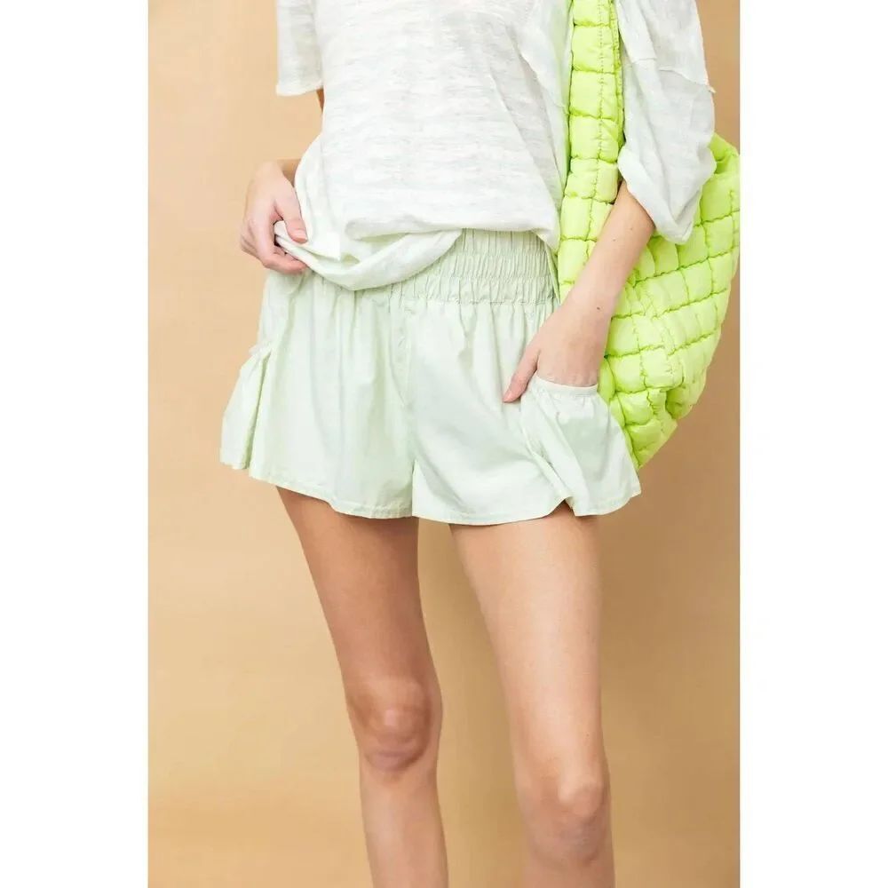 Free People Get Your Flirt On Shorts in Summer Mist